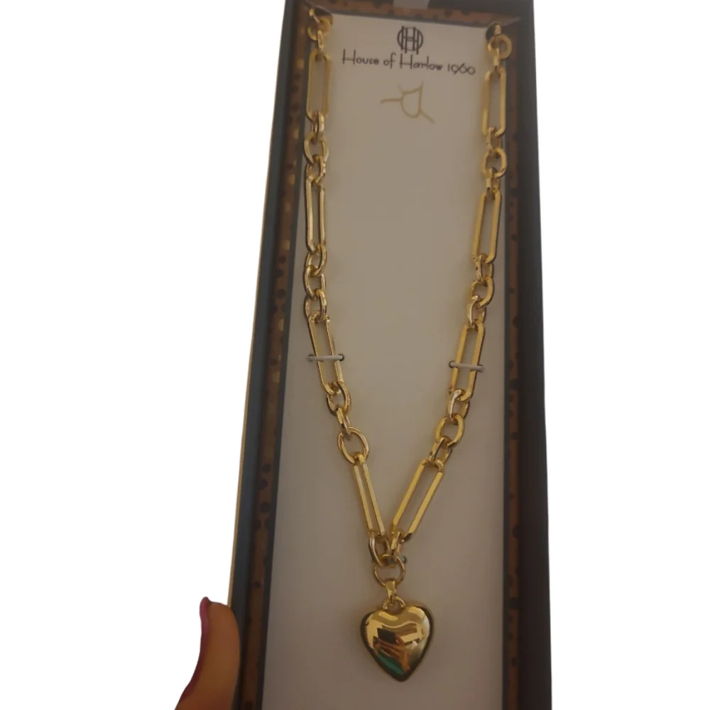 House Of Harlow Gold Heart Necklace